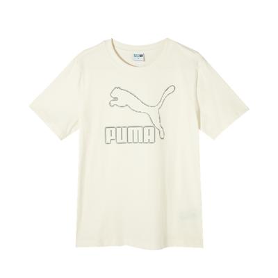 Puma Swxp Dancemania Logo Print Atmungsaktiver Pullover Bequem Lässig Sportlich Rundhals Kurzarm T-Shirt Herren Oberteile Weiß 628038-65