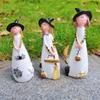 Resin Crafts Halloween Witch Figurines Exquisite Witch Ghost Ornaments  Party Ornaments