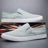 Summer canvas shoes men's one-pedal lazy shoes British loafers driving soft-soled old Beijing breathable casual cloth shoes