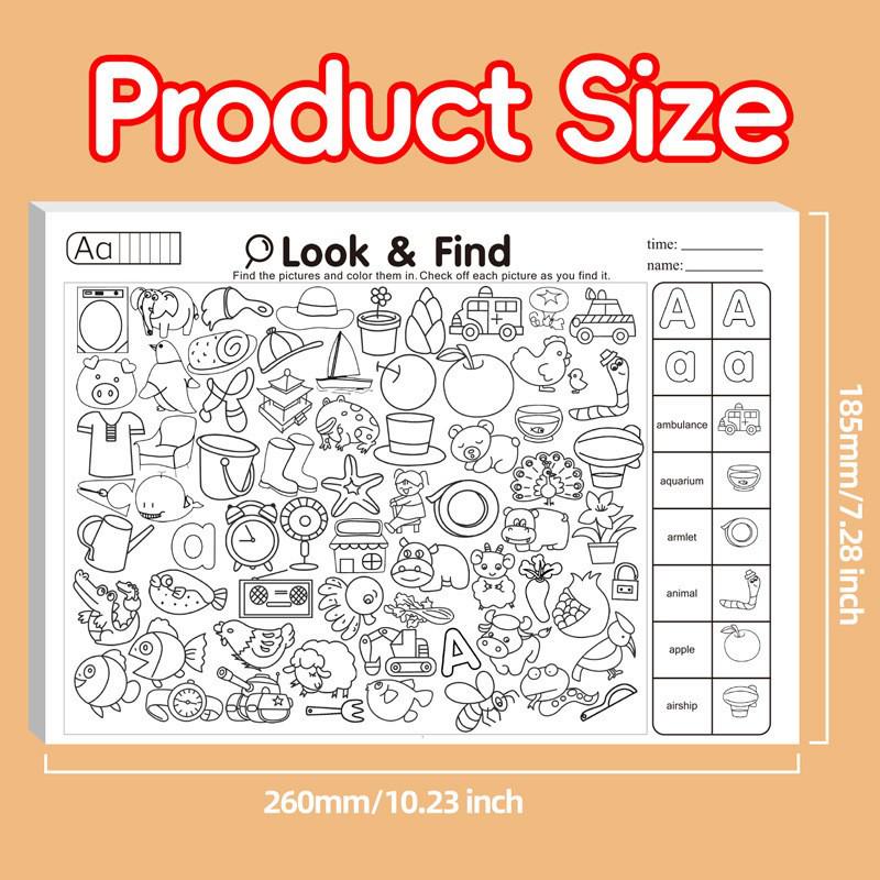 

Kindergarten Object Hunt: Observation and Concentration Fun Game Coloring Book