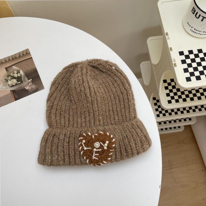 Love Loose Knitted Woolen Hat Women's Autumn and Winter Ear Protection Warm Hat