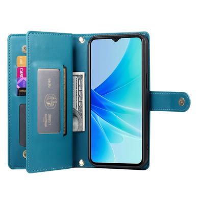 Funda para Oppo A5x 5G/4G Billetera con Bolsillo con Cremallera Cubierta de Cuero para Teléfono con Correas