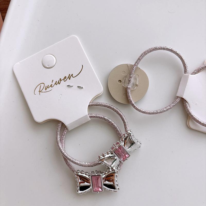 Cute Silver Scrunchies Children Girls Gift Elastic Hair Rubber Bands Accessories Tie Hair Ring Rope Headdress Headwear Ornament