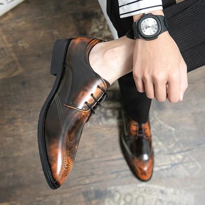 Fashion Polished Leather Shoes High Quality Oxford Dress Mens Casual Leather Luxury Suit Footwear Wedding Formal Italian Shoes Men Hot