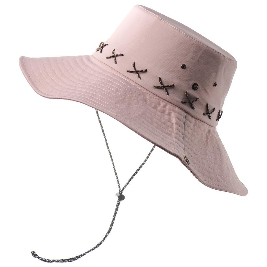 New men's and women's big edge bucket hat anti-ultraviolet sunshade cowboy hat folding sunscreen hat anti-splashing mountaineering hat