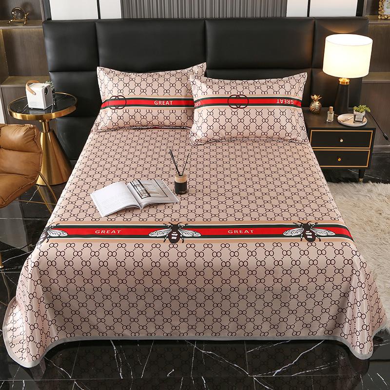 Eisseidenmatte Dreiteiliges Set Maschinenwaschbare Faltmatte Sommer Klimaanlagenmatte Haushalts-Rattanmatte Bettzeug