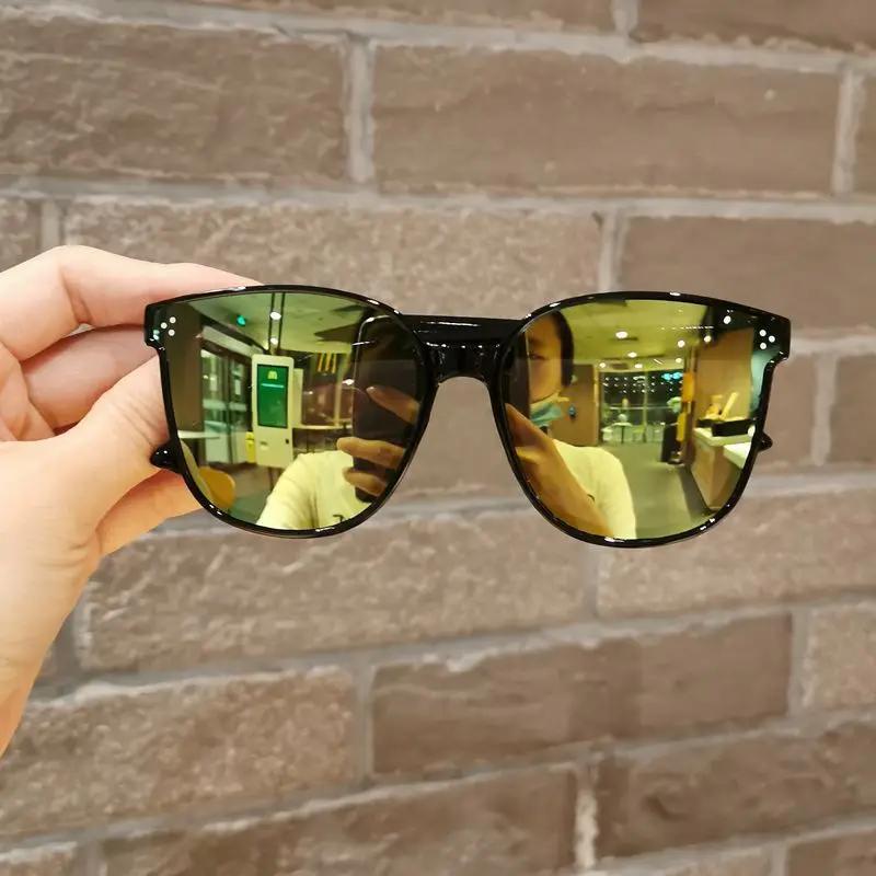 New Children Shape Round Sunglasses Girl Boy Shiny Coating Double Color Vintage Sunglasses Uv Protection Glasses Child Goggles