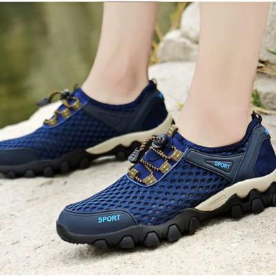 2024 Spring New Men's Casual Sneakers Breathable Mesh Platform Hiking Shoes for Men Outdoor Light Waterproof Men's Walking Shoes