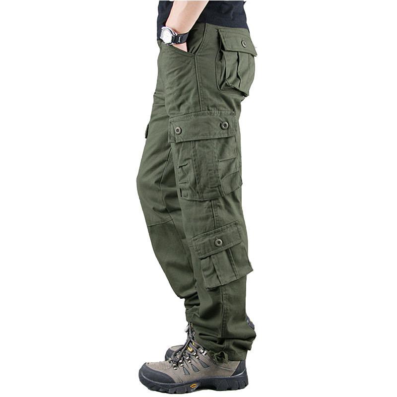 Men's Multi-Pocket Outdoor Overalls: Loose-Fit, Large Size, Straight Trousers for Spring & Autumn