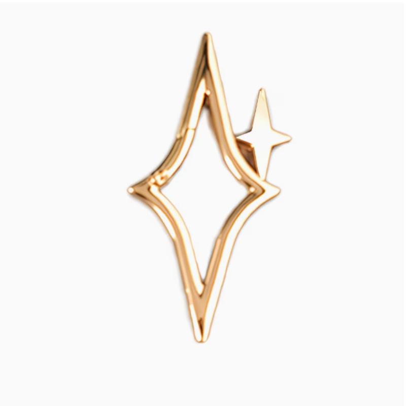 

Star Keychain Organizer Unisex Punk Style Double Star Key Ring Durable Sturdy Buckle for Outdoor Gear & Gifting