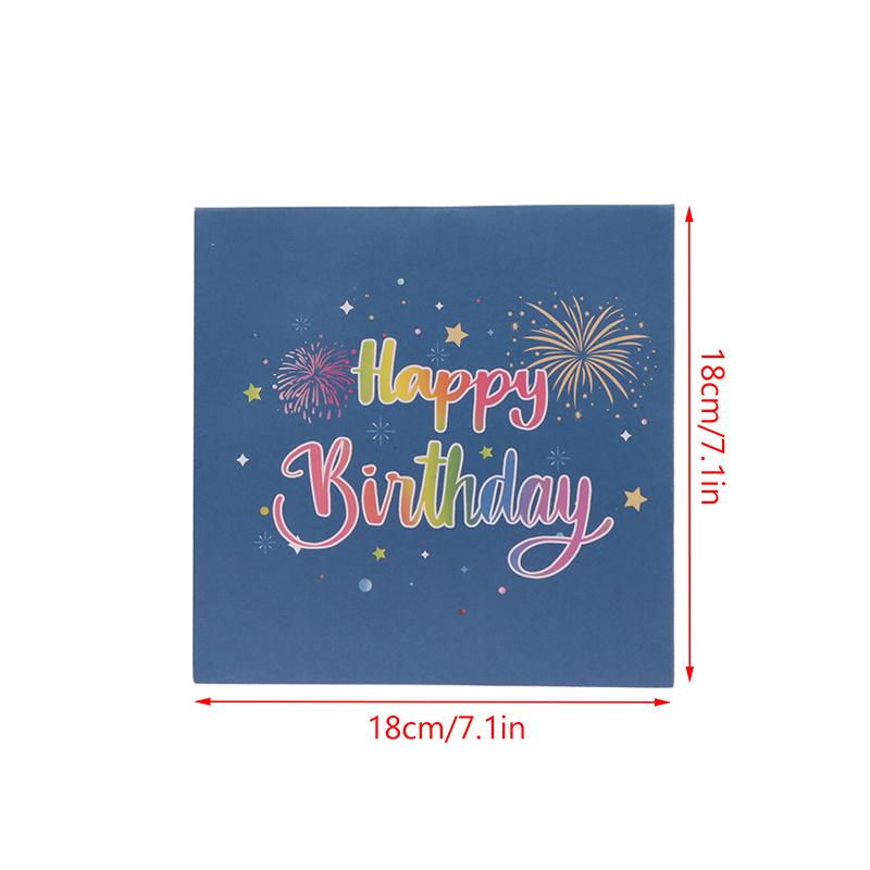 Birthday Cards Lights And Sound Pop Up Happy Birthday Card Fireworks Birthday Greeting Cards 3D Pop Up 3D With Envelope