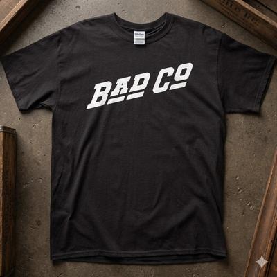 Bad Company Logo Classic Rock Band Graphic Unisex T-shirt Black New Tee