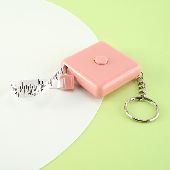 Square Retractable Tape Measure with Keychain Portable Mini Double-sided Soft Measuring Tape Tailor Sewing Cloth Body Measurement Tape