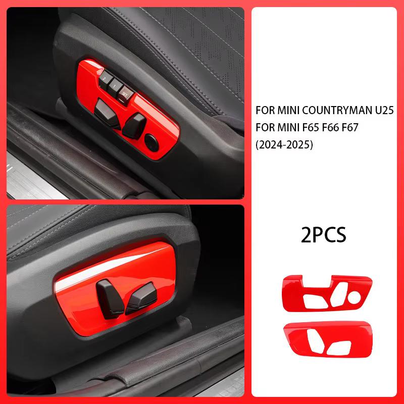 Car Seat Adjustment Button Panel Frame Trim Decoration Sticker Interior Accessories For Mini U25 Countryman Cooper S F65 F66 F67