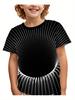 Children's Clothing T-Shirts for Boys Moon Pattern 3D Print Streetwear Short Sleeved Tops Quick-Drying T-Shirts for Children