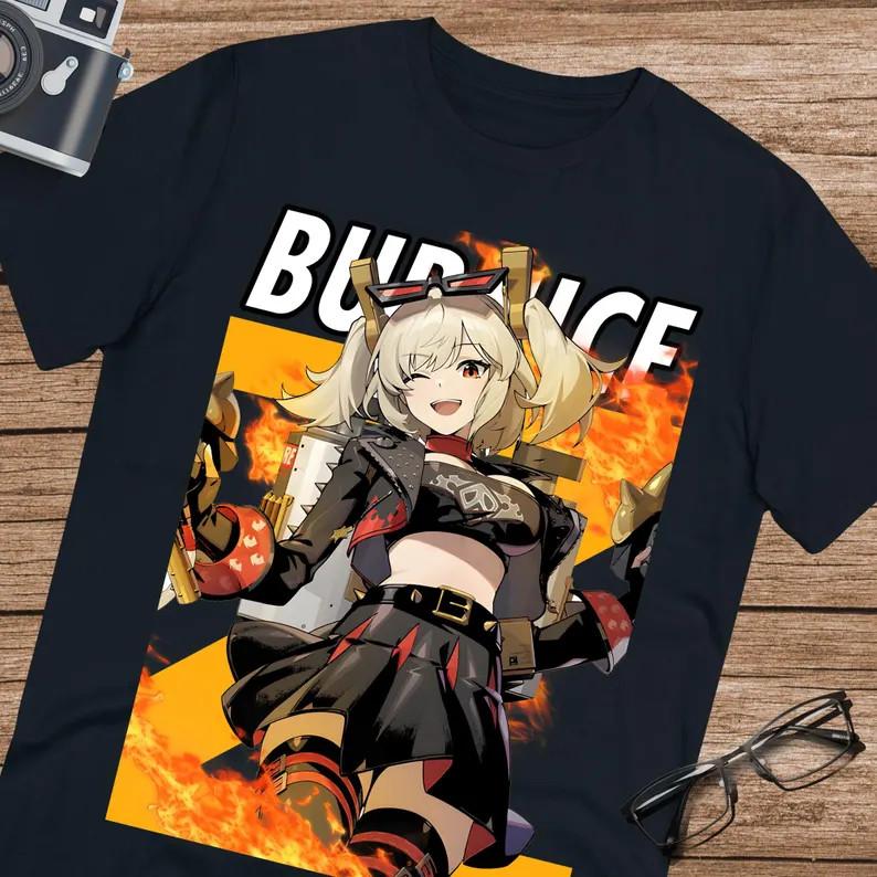 

Anime Burnice Zzz Zenless Zone Zero Burn T Shirt Size S - 5Xl Black Size S - 5XL Unisex T-Shirt M