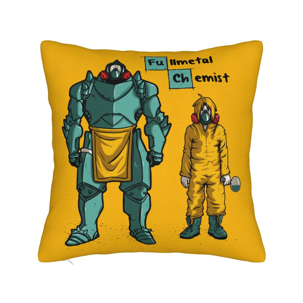 Fullmetal Alchemist Pillowcase Double-Sided Printing Cushion Cover Decorative Anime Pillow Case Cover Living Room 18''