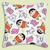 Cartoon Crayon Shin-chan Pillow Covers Cartoon Sofa Decorative Home Double-sided Printing Short Plush Cute Cushion Cover