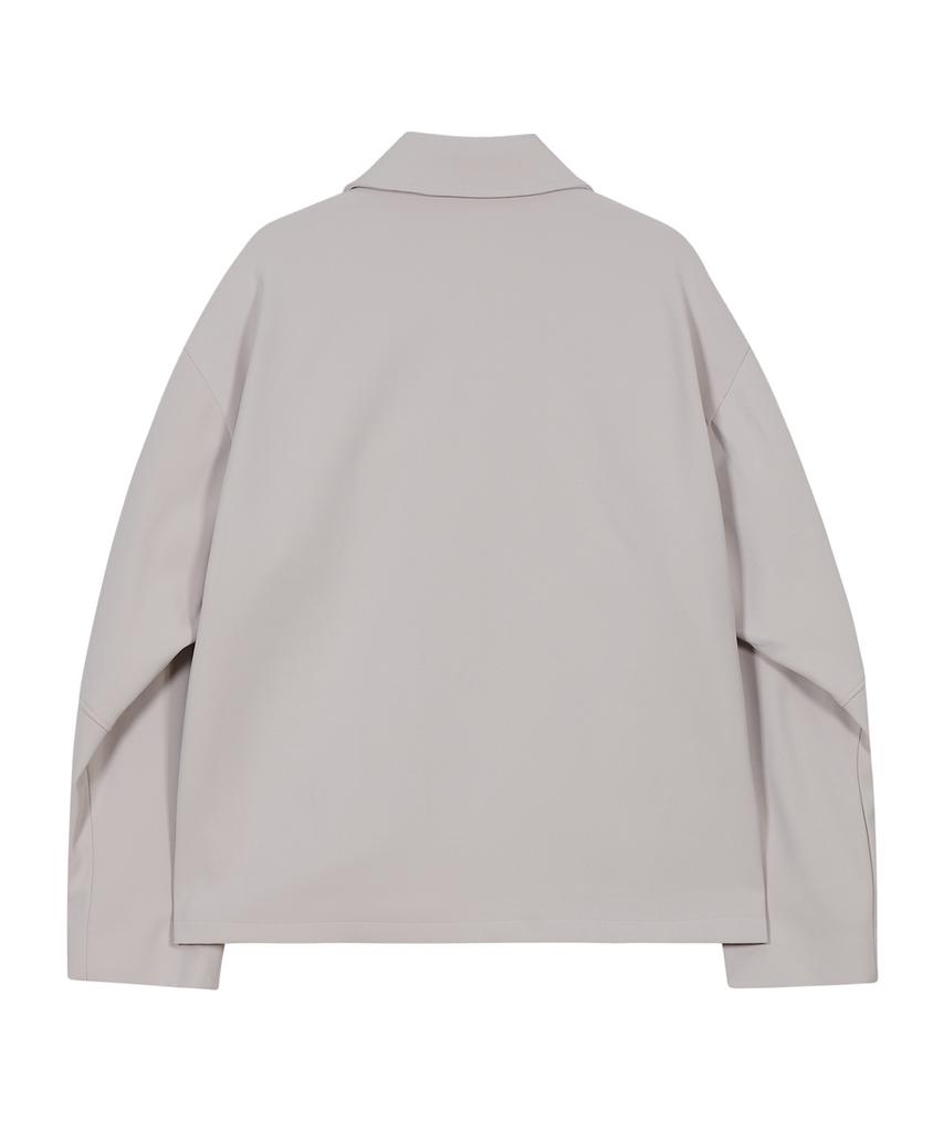 Ironyporno Whiteline 86-Iro241 Monotone Placket Jacket Light Grey
