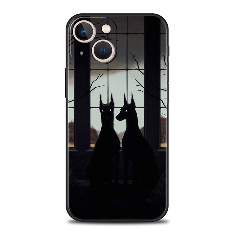 Doberman Dog Phone Case Cover for iPhone 17 16 15 14 13 12 11 Pro Max 17 Air Plus Shockproof Soft TPU Shell Fundas Capas Coque