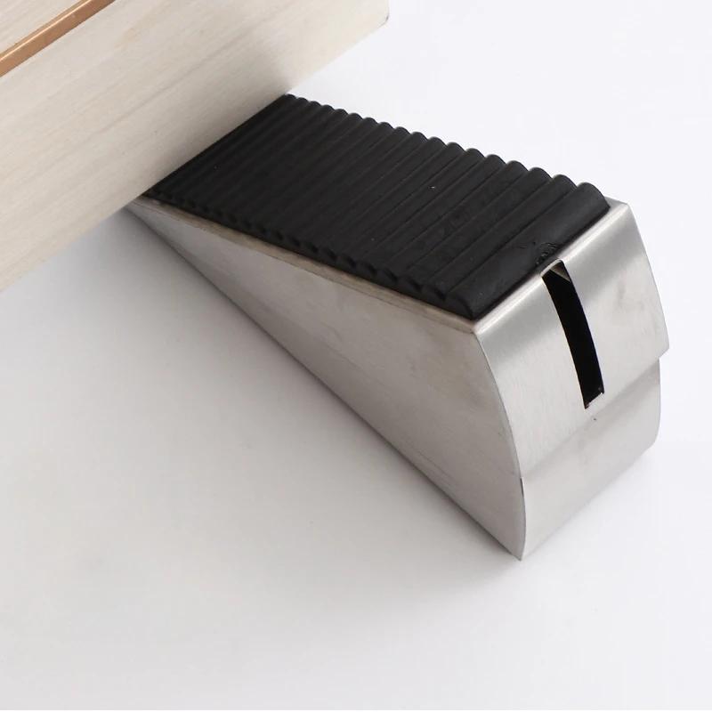 1 szt. Regulowany stoper do drzwi Stal nierdzewna Stoper do drzwi Bez gwoździ Antypoślizgowa guma Sprężynowy korek do drzwi Antykolizyjny Bezpieczeństwo