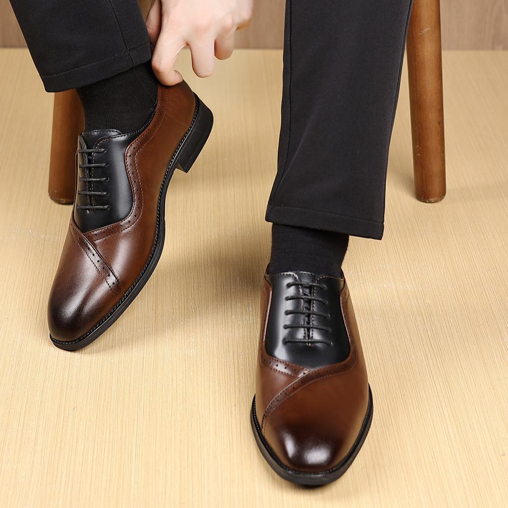 Men's Dress Shoes Business Oxfords Patent Leather Dress Shoes Classic Loafers Formal Derby Shoes For Men