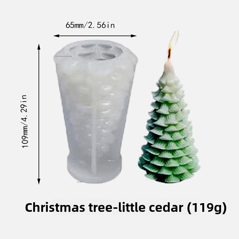 DIY 3D Christmas Tree Silicone Mold Resin Epoxy Small Irregular Pine Needle Tree Craft Candle Making Kit Holiday Decor