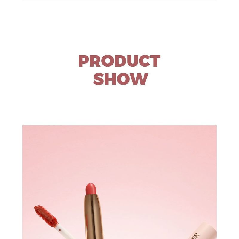 Pudaier - 2-in-1 Dual-Ended Lip Stick & Lip Gloss - 10 Colors