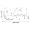 Eid Mubarak Gold Acrylic Wall Sticker Ramadan Kareem Large Mirror Wall Decal for Home Room Decoration 2026 Islamic Muslim Gifts