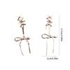 Bowknot Studs Earrings Minimalist Ear Rings Ear Piercing Ornament for Women Girl