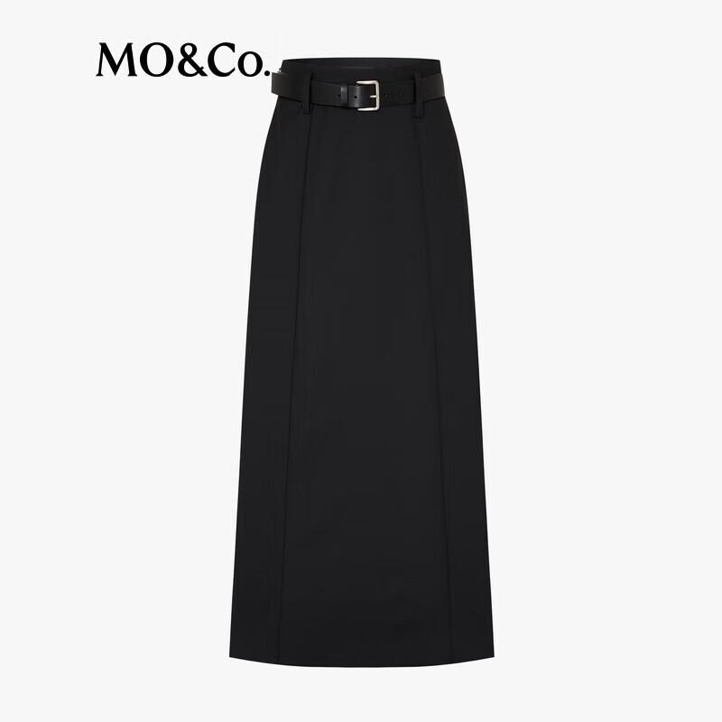 MO&Co. C+ Series High-Waist Slit Maxi Skirt with Belt