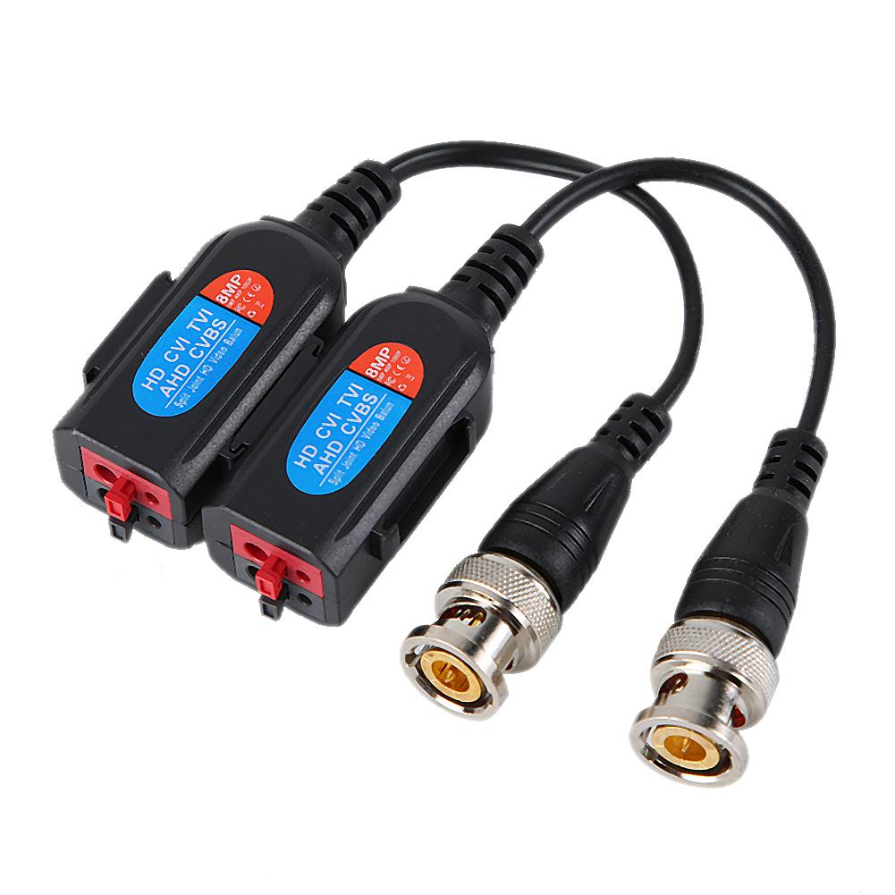 8MP BNC HD Video Balun Pair Transmitter Cable Transceiver Adapter Passive