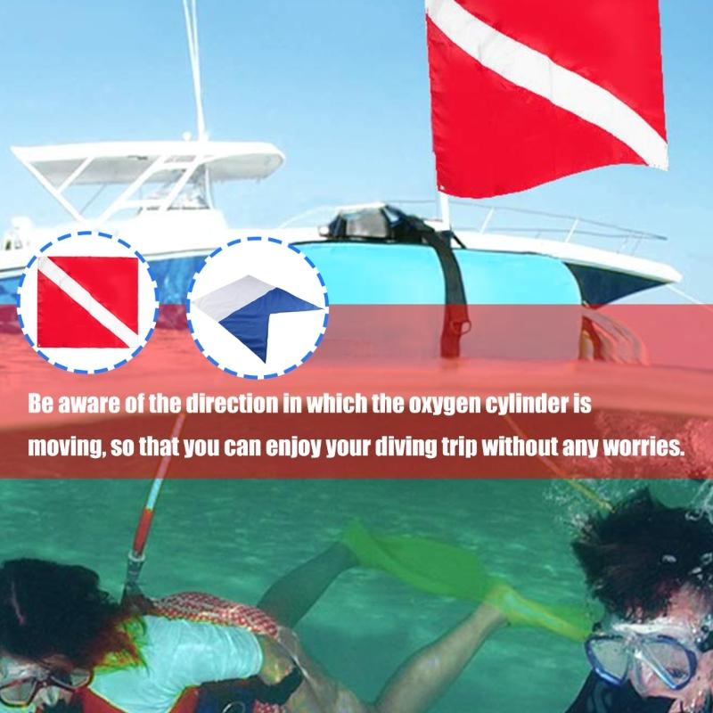 Bright Diving Alerts Markers Spools Reel Universals Large Scubas Diving Flags for Spearfishing Trip