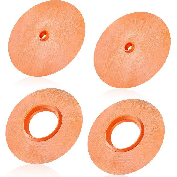 Fabbay 4 Pcs Rubber Gasket Kit Includes Mixing Valve 4-1/2 Inch and Pipe Seal 3/4 Inch Opening Waterproofing Round Gasket Head Seal for Shower Valve