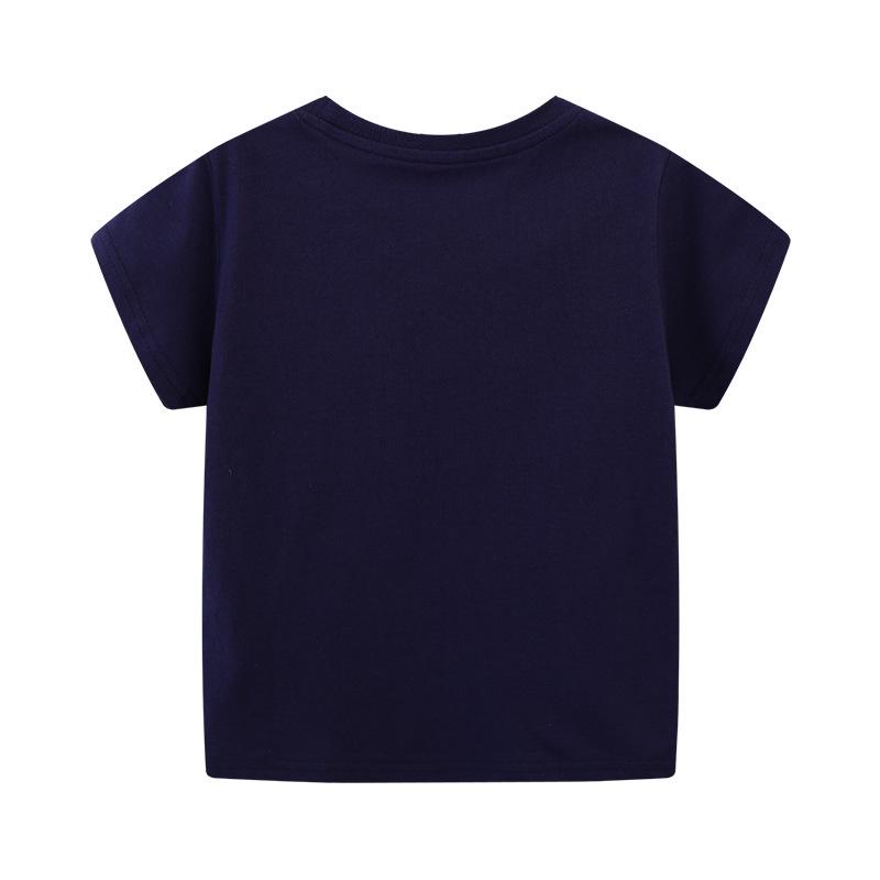 2023 Summer Boys' Cartoon Round Neck Short Sleeve T-shirt - European & American Style