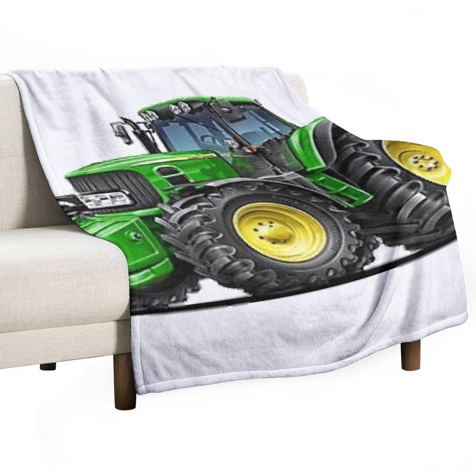 

Tractor Throw Blanket Bed covers Heavy Personalized Gift Nap Blankets 30x40in