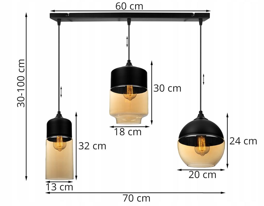 HANGING CEILING LAMP, GLASS LAMP SHADE