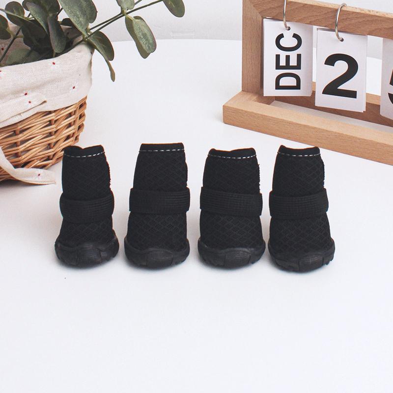 4 peças Sapatos para Cães para Todas as Estações Sapatos Respiráveis para Cães Pequenos Botas Botinhas Protetor de Pata Sapatos para Filhotes Gatos Botinhas Sola Antiderrapante