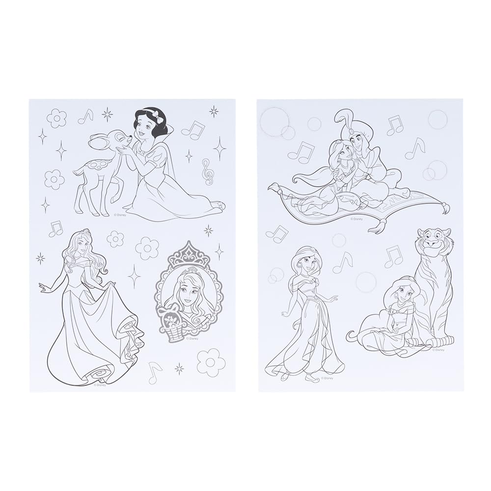 Stationery Disney Coloring Book Stickers Color and Decorate Disney Princess 7352429A Sun-Star & - -