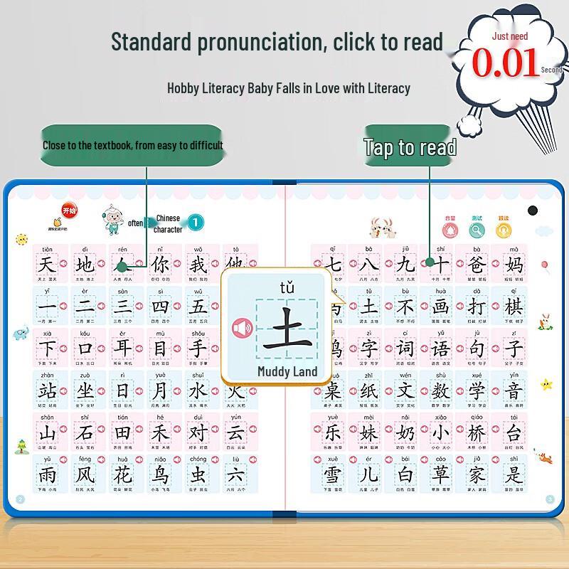 1200 Common Chinese Words Interactive Sound Book