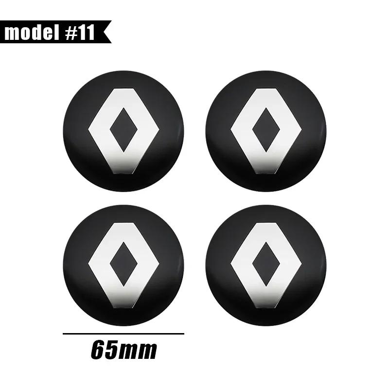 2026 Hot For Renault Interior Stickers 4Pcs 56mm 60mm 65mm Car Styling Wheel Center Hub Cap Badge Emblem Sticker For Renault Meg