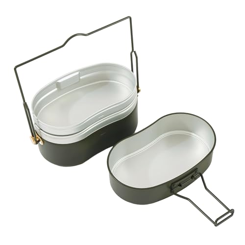 MiliCamp Combat Messenger Type 2 (Orange) Reproduction Edition, JSDF Mountaineering Messenger Type 2, 2-Cup Capacity, Camping Pot, Steam Cooker, with