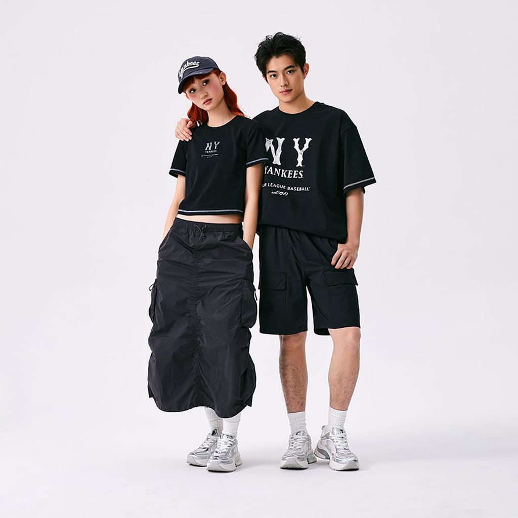 MLB New York Yankees Basic Collection SS25 T Shirt Unisex Black 3ATSB1153-50BKS