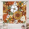 Geometrisch Groovy Patroon Gordijnen Vintage Jaren 70 Retro Jaren 60 Abstracte Kunst Esthetisch Gordijn met Stangzak voor Slaapkamer Woonkamer
