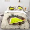 Soccer Duvet Cover Set Football Sport Black White Polyester Comforter Cover King Queen Size For Kids Boys Girls Teen Bedding Set