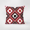 Playing Card Pattern Decorative Pillowcase Bedroom Living Room Square Cushion Pillowcase