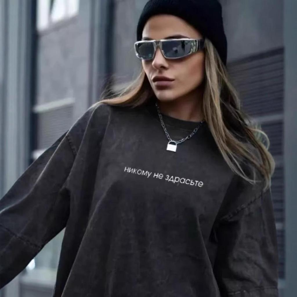 Retro Distressed Washed Pure Cotton Short-Sleeve Summer T-Shirt - Casual and Versatile Loose Fit Top