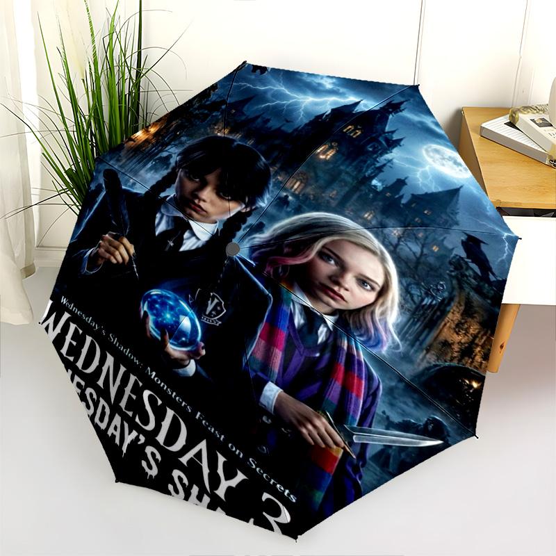 Wednesday'S Shadow Folding Umbrella Umbrella Durable Gift Printing Sun Umbrella