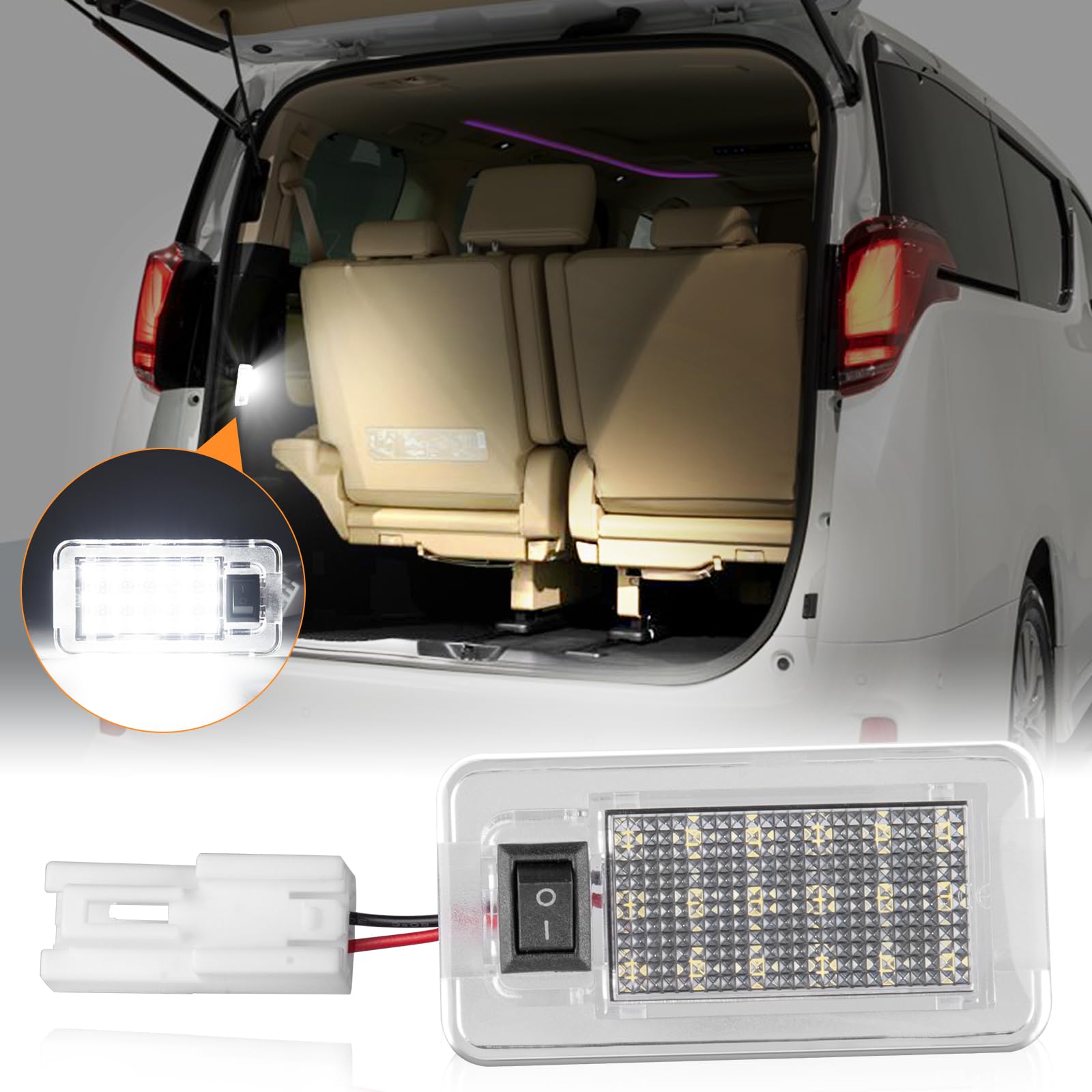 

Светодиодная лампа багажника POPMOTORZ для Toyota Alphard Late и Vellfire Оригинальная замена лампы багажника для автомобилей Toyota (Серия 30, Модель) (Веллфайр) - белый