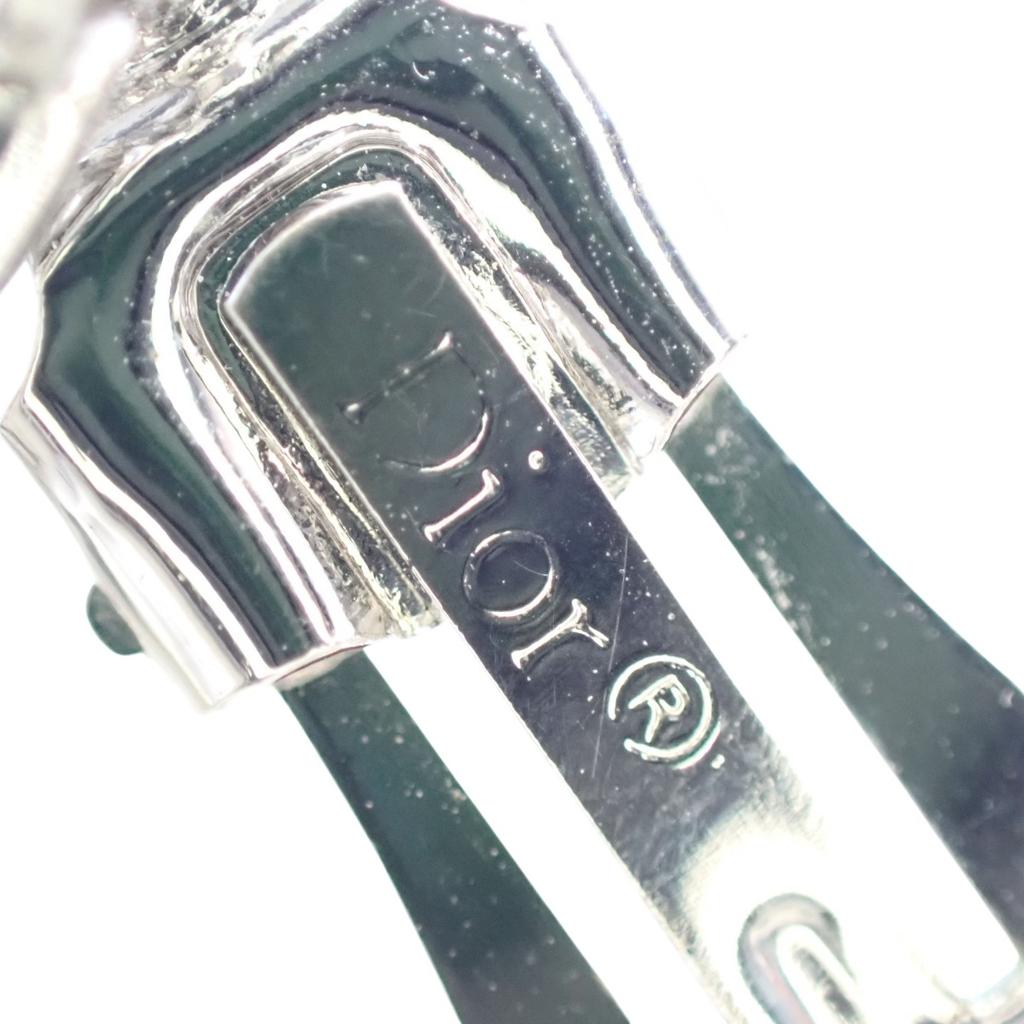 Dior CD logo Rhinestone Earring Earring Rhinestone Silver Women Used